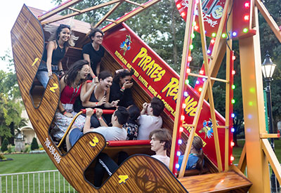 Students On A Carnival Ride