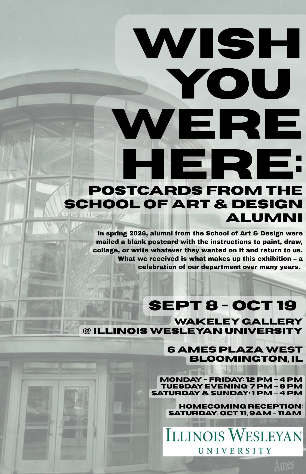 Poster for art exhibition Wish You Were Here