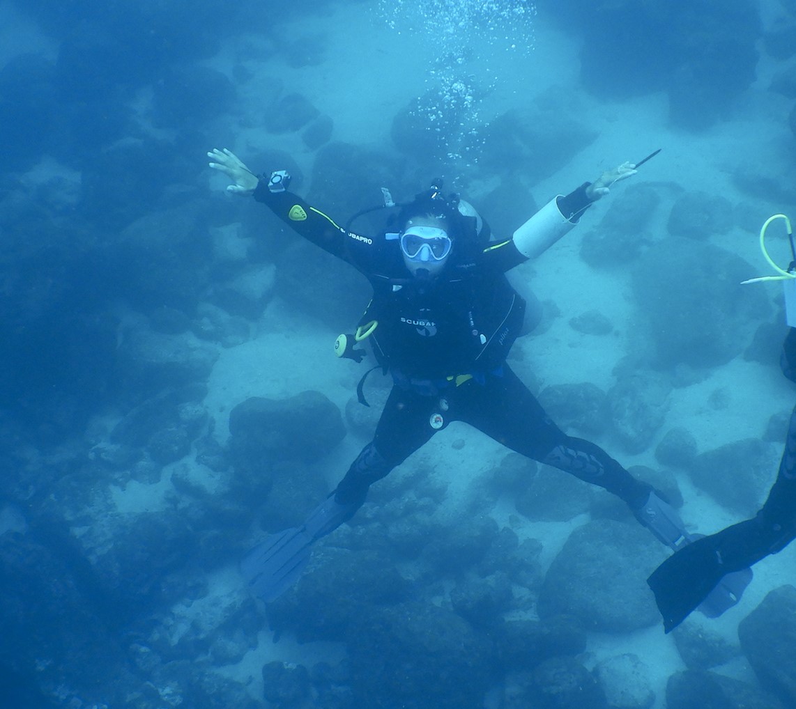 Diving field work in the Galpagos Islands