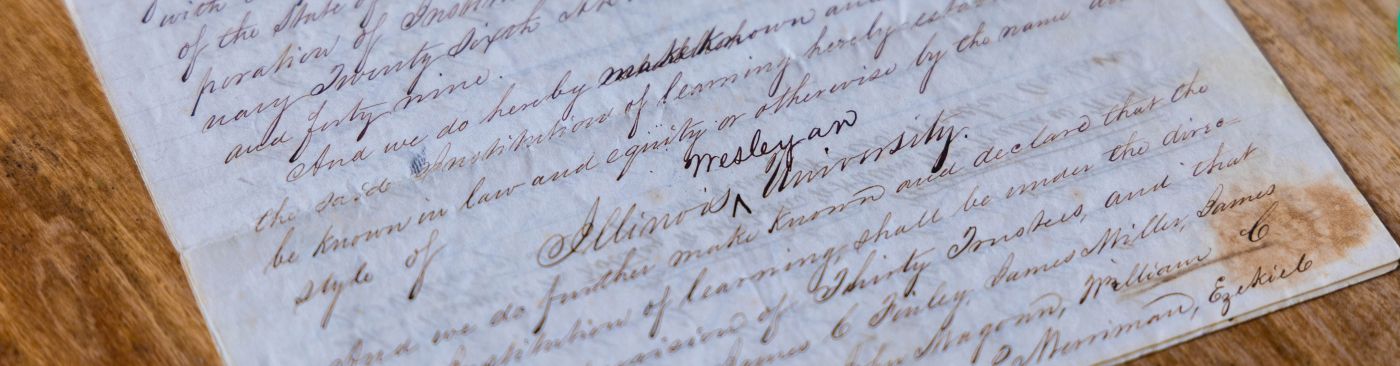 Close-up of the IWU charter