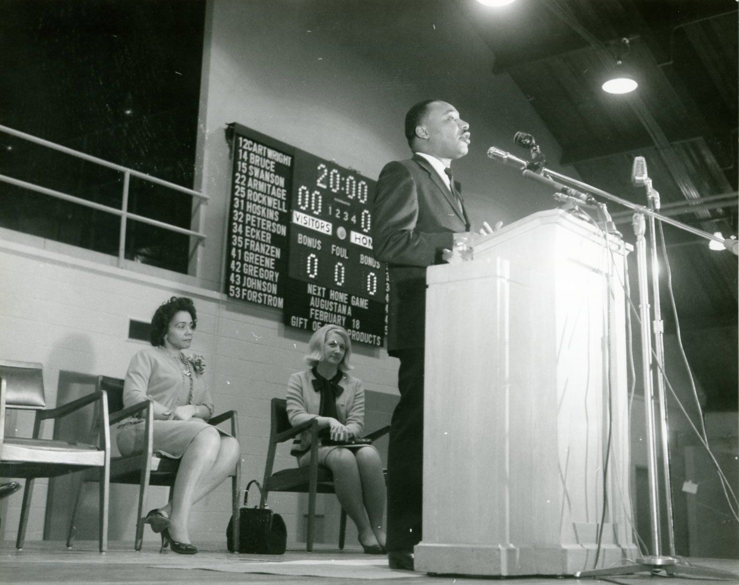 Dr. Martin Luther King, Jr. speaking on campus