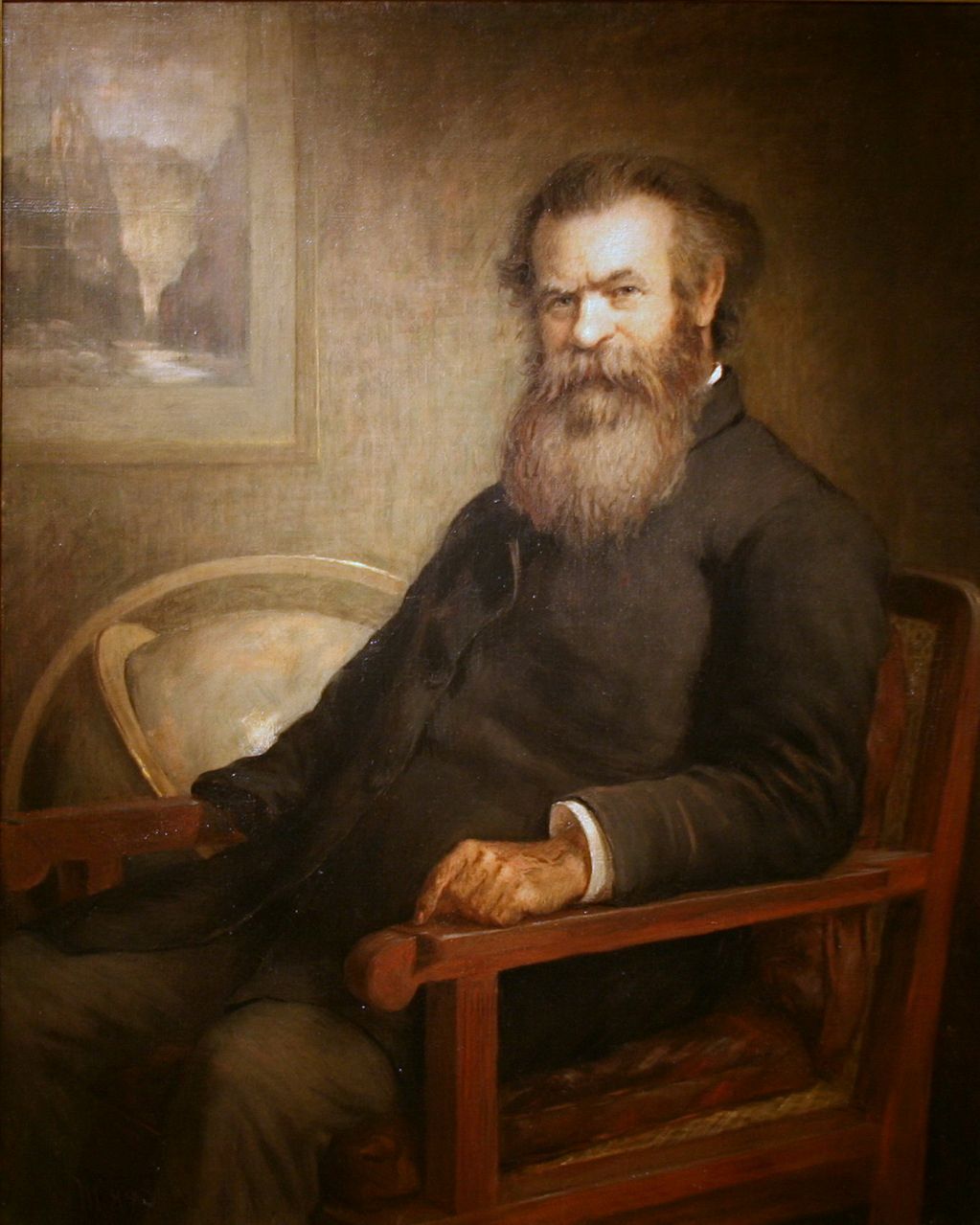 John Wesleya Powell portrait John Wesley Powell painted portrait