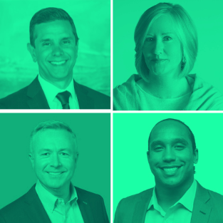 Alumni featured on panel Dudash, Williams, Jenkins, and Green