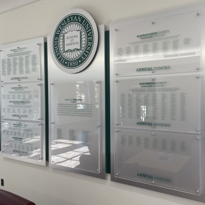 Nell Eckley Lounge donor wall