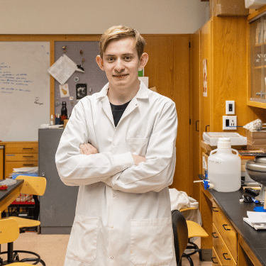 IWU biology major Elliott Notrica