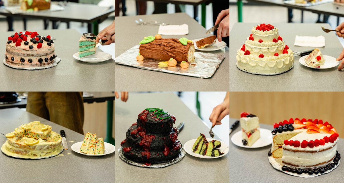  All of the cakes presented at the first annual Great IWU Bake Off.