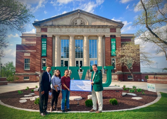 Check presented to President Zenger
