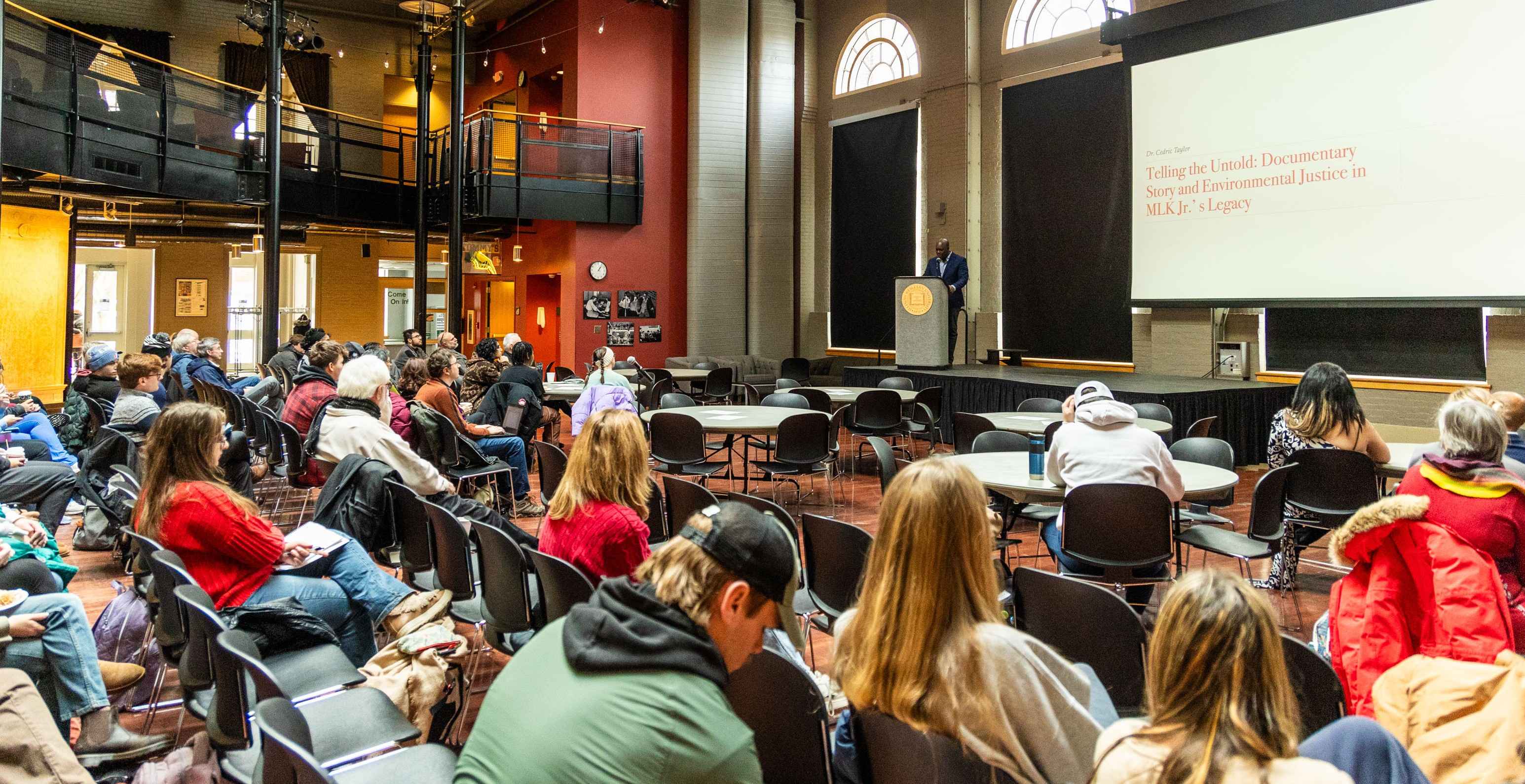 Cedric Taylor speaking to crowd