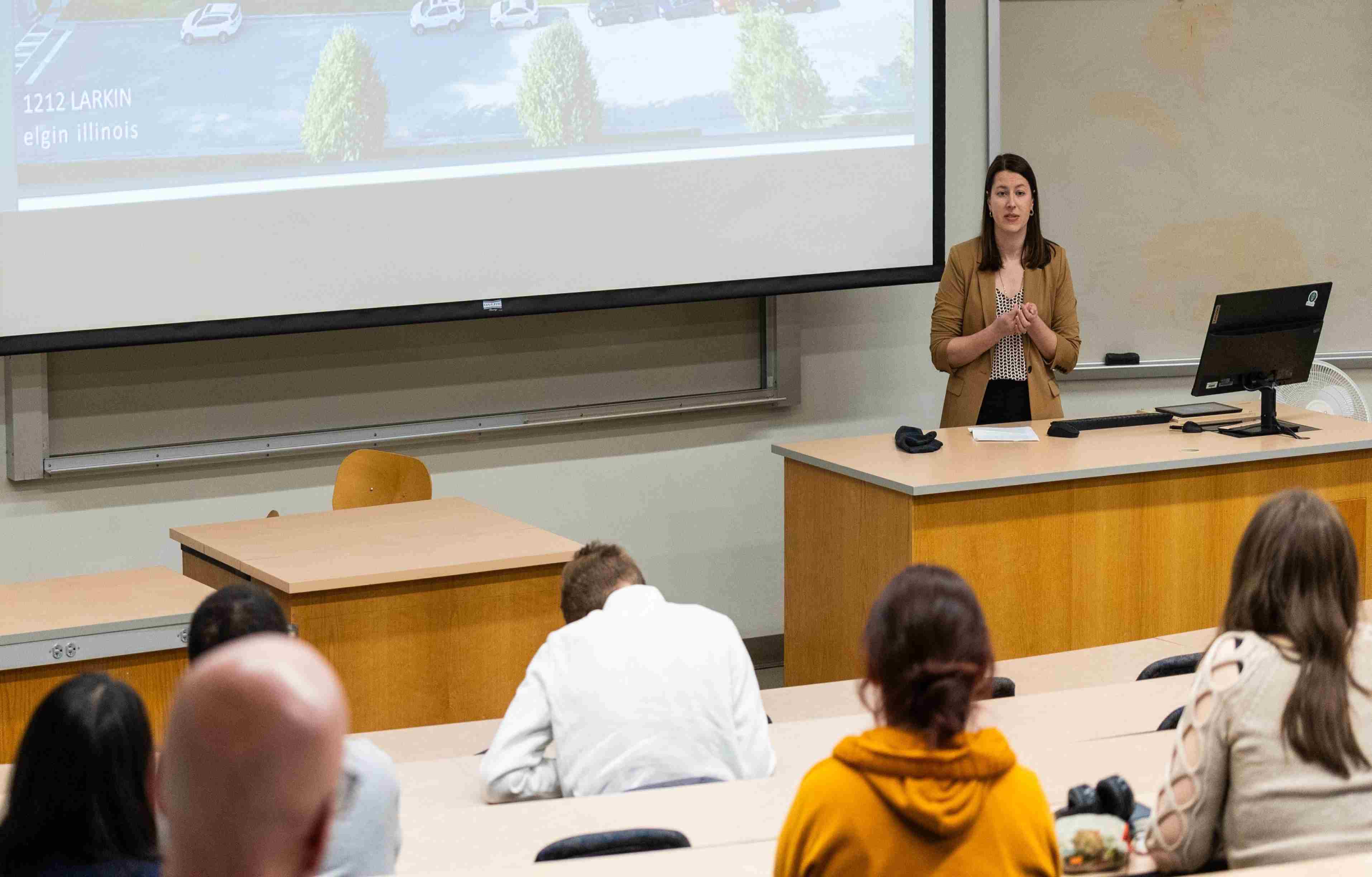 Lindsey Haines giving her presentation