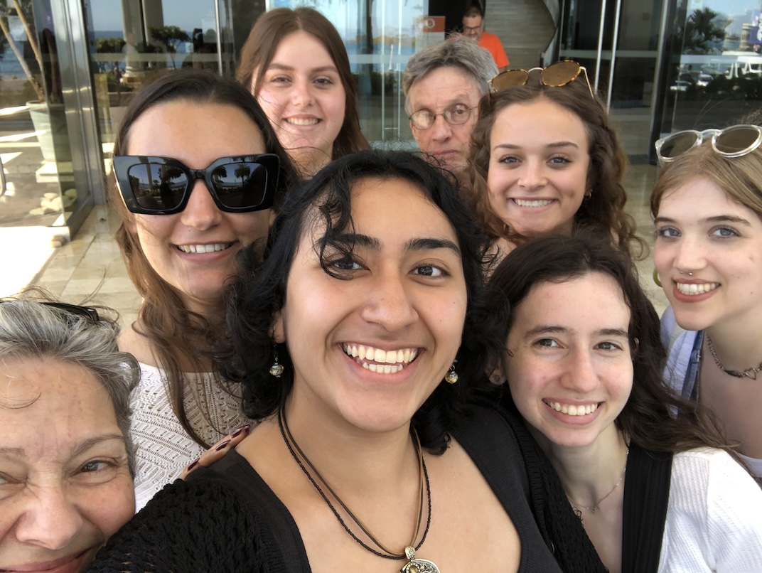 Group photo outside in Chile.