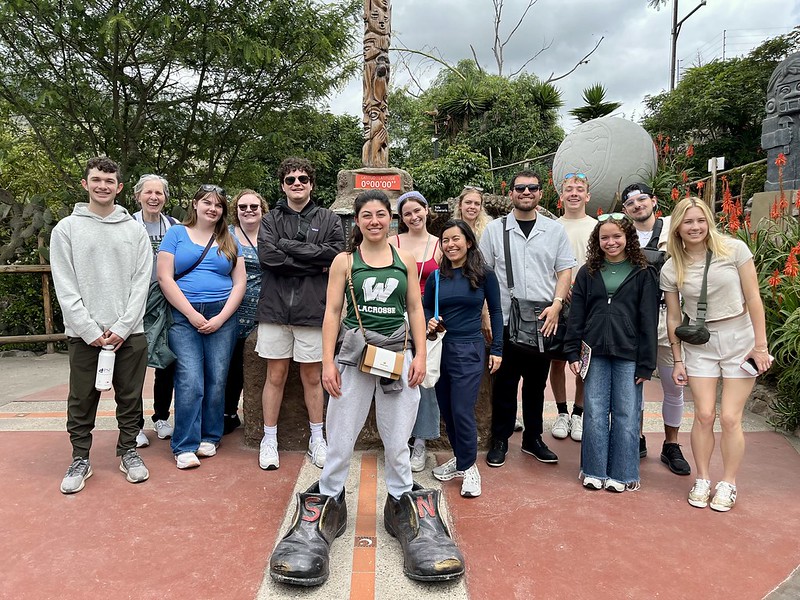 Group photo at the Equator Museum in Ecuador